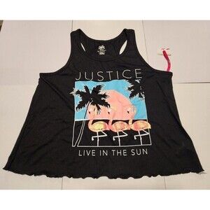 Justice Girls Black Tank Top